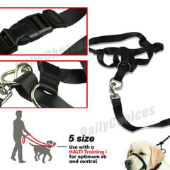 New Nylon Dog Muzzle Dogalter Dog Halter Halti Training Head Collar Adjustable Gentle Leader Harness Anti Barking Pet Supplies