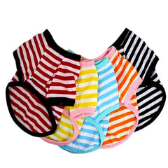 Classic Stripe French Bulldog Shirt Cheap Dog Clothes For Small Dogs Summer Chihuahua Tshirt Cute Puppy Vest Yorkie Pet Clothes