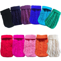 Winter Warm Dog Sweaters Pet Clothes for Small Dogs Soft Woolly Cats Sweater Coat Clothing for Chihuahua Puppy Cat Jacket