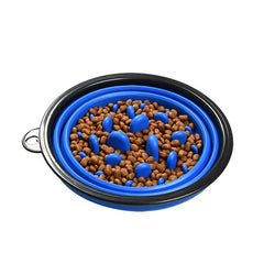 1L Travel Small Big Dog Slow Food Bowl for Dogs Flodable with Buckle Pet Feeder Puppy Dog Cat Bowls Pets Products gamelle chien