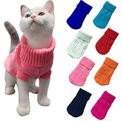 Winter Warm Dog Sweaters Pet Clothes for Small Dogs Soft Woolly Cats Sweater Coat Clothing for Chihuahua Puppy Cat Jacket