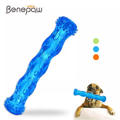 Benepaw Bite Resistant Rubber Dog Bones Teeth Cleaning Nontoxic Floatable Squeaky Pet Toys For Small Medium Big Dog Chew