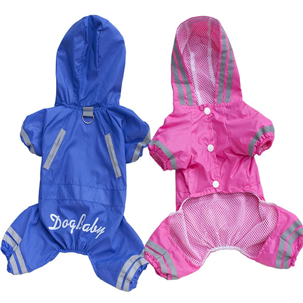 Reflective Pet Dog Raincoat for Small Dogs Waterproof Puppy Cat Jumpsuits Chihuahua Clothes Breathable Corgi Yorkie Rain Coat