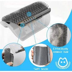 Cat Corner Brush Comb For Cats Massager Grooming Cat Arch Plastic Self Cleaning Scrapers Scratcher Supplies Pet Products Home