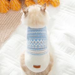 Winter Warm Pet Dog Clothes Fashion Dog Knit Sweater Cute Print Puppy Pullover Soft Cat Sweater Chihuahua Clothes Pet Outfits