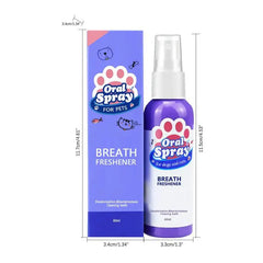 60ml Oral Spray for Dogs Cat Breath Freshener Spray Safe Pets Fresh Breath Dental Spray for Dogs and Cats without Brushing