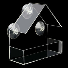 Bird Feeder Acrylic Transparent Window Bird Feeder Tray Bird House Pet Feeder Suction Cup Installation House Type Feeder