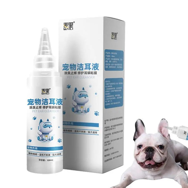 50ml Ear Cleanser portable Remove Dirt Soften Clear Earwax multipurpose Ear Hygiene Support Cleaner for  Dog Cat Ears and pet