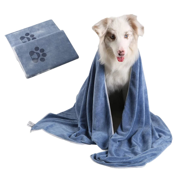 Microfiber Pet Bath Towel 35X75/70X140CM Embroidered Super Soft Absorbent Quick-dry Thick Dog Cat Blanket