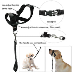 New Nylon Dog Muzzle Dogalter Dog Halter Halti Training Head Collar Adjustable Gentle Leader Harness Anti Barking Pet Supplies