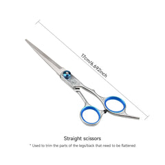 5pcs/Set Stainless Steel Pet Dogs Grooming Scissors Suit Hairdresser Scissors For Dogs Professional Animal Barber Cutting Tools