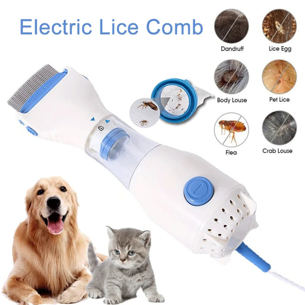 Electric Anti Lice Comb Pet Puppy Dog Cat Head Flea Removal Killer Brush Pet items 12v small power comb for dog cat 110V 220V