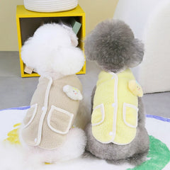 Soft Fleece Dog Vest Winter Warm Dog Clothes for Small Dogs Kawaii Puppy Cat Jacket Chihuahua Tshirt Yorkie Costume Pet Clothing