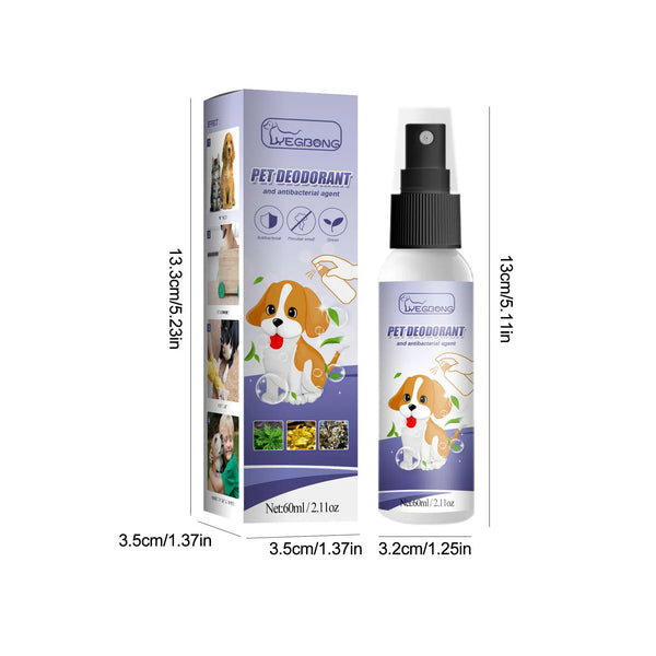 Dog Deodoriser Spray 60ml Pet Liquid Perfume And Cologne Spray Deodorant Spray For Smelly Dogs Cats Pet Deodorising Odor Groomin