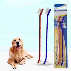 2pcs Cleaning Supplies Oral Hygiene Dog Cat Manual Pet Toothbrush Double-end Dental Care