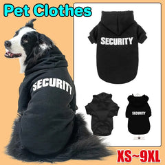 Security Dog Hoodies Puppy Sweater Cold Weather Dog Coats Soft Brushed Fleece Pet Clothes Hooded Sweatshirt for Dog Cat Supplies