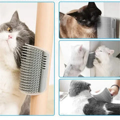 Cat Corner Brush Comb For Cats Massager Grooming Cat Arch Plastic Self Cleaning Scrapers Scratcher Supplies Pet Products Home