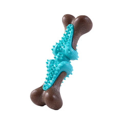 Pet Chew Toys Simulated Bones Teeth Cleaning Bite Resistant Interactive Teething Toy Soft Rubber Bone Balls Donuts for Dogs