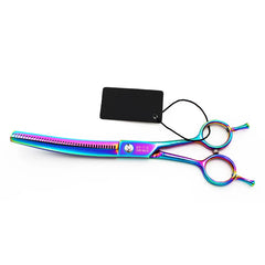 1pcs Pet Downward Curved Thinning Scissors Professional Dog Thinning Shears Dense Shark Hair Cut Cat Grooming Scissors Tools