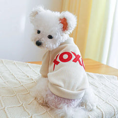 Cute Letter Pattern Dog Hoodies Coat Pet Clothes O-Neck Pullover Dog Hoodie Sweatshirt Puppy Costume Pets Sweater For Small Dogs