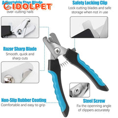 Professional Pet Nail Clipper with Safety Guard  Stainless Steel Scissors Cat Dog for Claw Care Grooming Supplies Size Fits