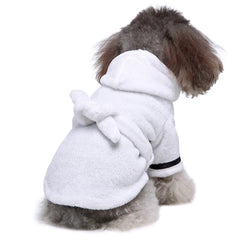 Soft Quick Drying Pet Pajama With Hood Thickened Luxury Soft Cotton Hooded Bathrobe Super Absorbent Dog Bath Towel Pet Supplies