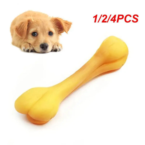 1/2/4PCS Dog Toys Pet General Abrasion Resistance Of Molars Nontoxic Cleaning Teeth Elastic Simulated Bones Rubber