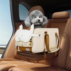 Dog Car Seat Bed Car Central Puppy Detachable Nonslip Car Seat Bed Portable Pet Carrier for Small Dogs Cats Safety Travel Bag