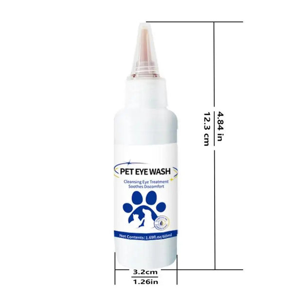 Dog Eye Wash 60ml Tear Stain Remover For Dogs And Cats Mild Dog Eye Care Relieving Dog Eye Stain Cleaner For Dogs Cats Pets