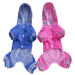 Reflective Pet Dog Raincoat for Small Dogs Waterproof Puppy Cat Jumpsuits Chihuahua Clothes Breathable Corgi Yorkie Rain Coat