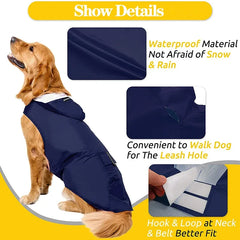 Dog Raincoat Small Large Dogs Waterproof Pet Clothes Reflective Dogs Rain Coats Hooded Jacket Raincoat Chihuahua Pet Supplies