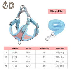 Dog Harness Leash Set for Small Dogs Adjustable Puppy Cat Harness Vest French Bulldog Chihuahua Outdoor Walk Dog Accessories