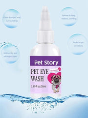 Pet Eye Drops For Cats Dogs Eyes Care Mild Cleaner Remove Tear Stains Ease Dry Relieve Eye Itching