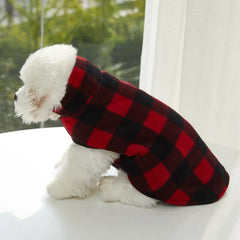 Fleece Dog Vest Red Lattice Vest Pet Warm Casual Pet Supplies Comfortable  Vest Polar Fleece XL Pug Yorks Coat Winter Dog Tshirt