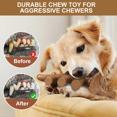 Durable Nylon Dog Chewy Bones Toy Bones Beef Bacon Flavor Safe Molar Teeth Clean Stick for Aggressive Chewers Medium Large Dogs