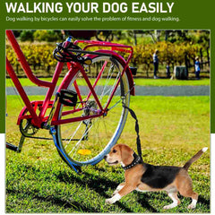 Bicycle Dog Walker Harness Leash Pet Walking Bike Adjustable Safety Rope Bicycles Traction Cloth Pulling