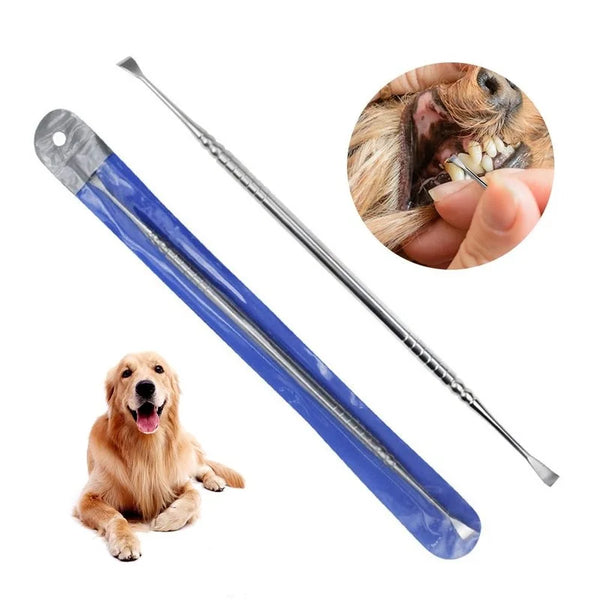 Pet Teeth Scraper Stainless Steel Double Ended Dental Calculus Removal Tool Pet Cat Cleaning Teeth Scaler Dog Accessories Puppy