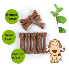 Dog Teeth-grinding Bones for Freshening Breath Reducing Tartar Preventing Ripping Clothing Toy Healthy Snacks Beef-flavored Chew