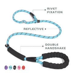 1.2m P Dog Leash Reflective Double Handle Pet Leash Training Puppy Small Medium Large Big Dogs Lead Nylon Slip Rope Strong Stuff