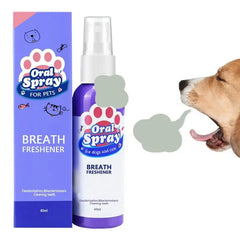 60ml Oral Spray for Dogs Cat Breath Freshener Spray Safe Pets Fresh Breath Dental Spray for Dogs and Cats without Brushing