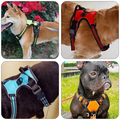 Big Dog Harness With Handle No Pull Harness Short Leash Vest Reflective Chest Back For Medium Large Dogs Walking Pet Accessories