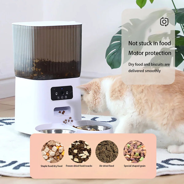 5L TuYa Smart WiFi APP Camera Automatic Pet Feeder Cat Food Dispenser Video Smart Feeder For Cats Dogs Pet Dry Food Bowl