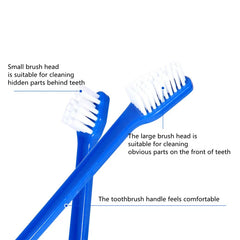 Clean Breath Two-headed Toothbrush Dog Cat Pet Hygiene Teeth Care Pet Toothbrush 2022 New Duel End Dog Cat Dental Pet Grooming