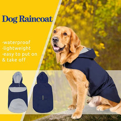 Dog Raincoat Small Large Dogs Waterproof Pet Clothes Reflective Dogs Rain Coats Hooded Jacket Raincoat Chihuahua Pet Supplies