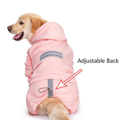 Autumn Winter Big Dog Clothes Hoodie Sporting Dog Jacket Warm Coat Fleece Reflective Pet Jumpsuit for Large Dog Labrador Costume