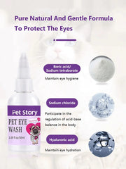 Pet Eye Drops For Cats Dogs Eyes Care Mild Cleaner Remove Tear Stains Ease Dry Relieve Eye Itching