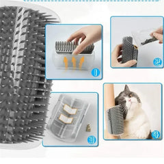 Cat Corner Brush Comb For Cats Massager Grooming Cat Arch Plastic Self Cleaning Scrapers Scratcher Supplies Pet Products Home