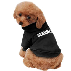 Security Dog Hoodies Puppy Sweater Cold Weather Dog Coats Soft Brushed Fleece Pet Clothes Hooded Sweatshirt for Dog Cat Supplies