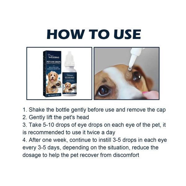 Pets Eye Care Drops For Dogs Kitten Eyes Tear Stains Removing Itching Removal Relieve Fatigue Pet Deep Cleaning Supplies Liquid