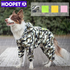 HOOPET Dog Raincoat Jumpsuit Rain Coat for Dogs Pet Cloak Labrador Waterproof Golden Retriever Jacket Pet Supplies